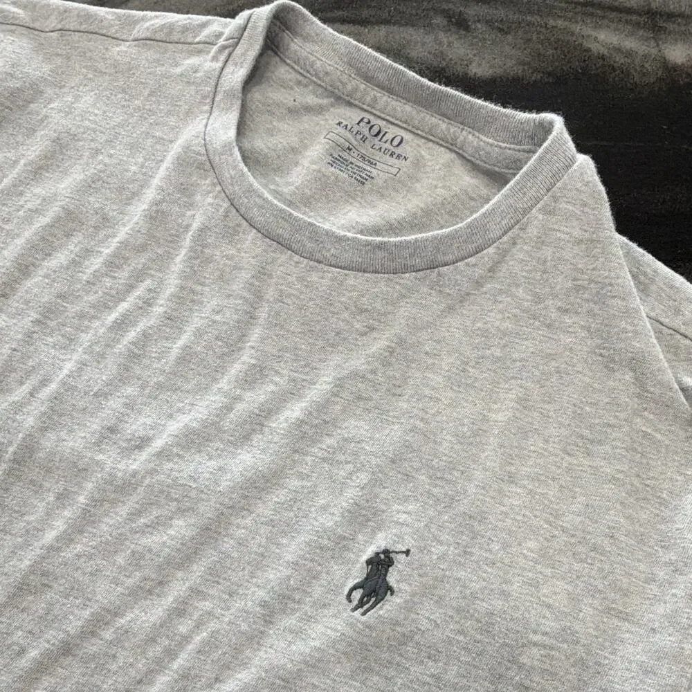 Polo Ralph Lauren Classic Fit Gray Crewneck T-Shirt Pony Logo Short Sleeve M